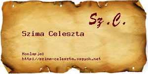 Szima Celeszta névjegykártya